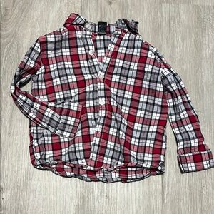 4/$20 Plaid Kids Shirt - Red and Black